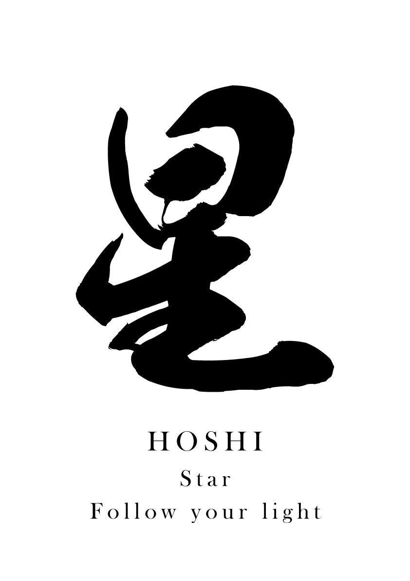 Japanese Calligraphy Kanji "星（HOSHI）" Tattoo Design (Vector Data)